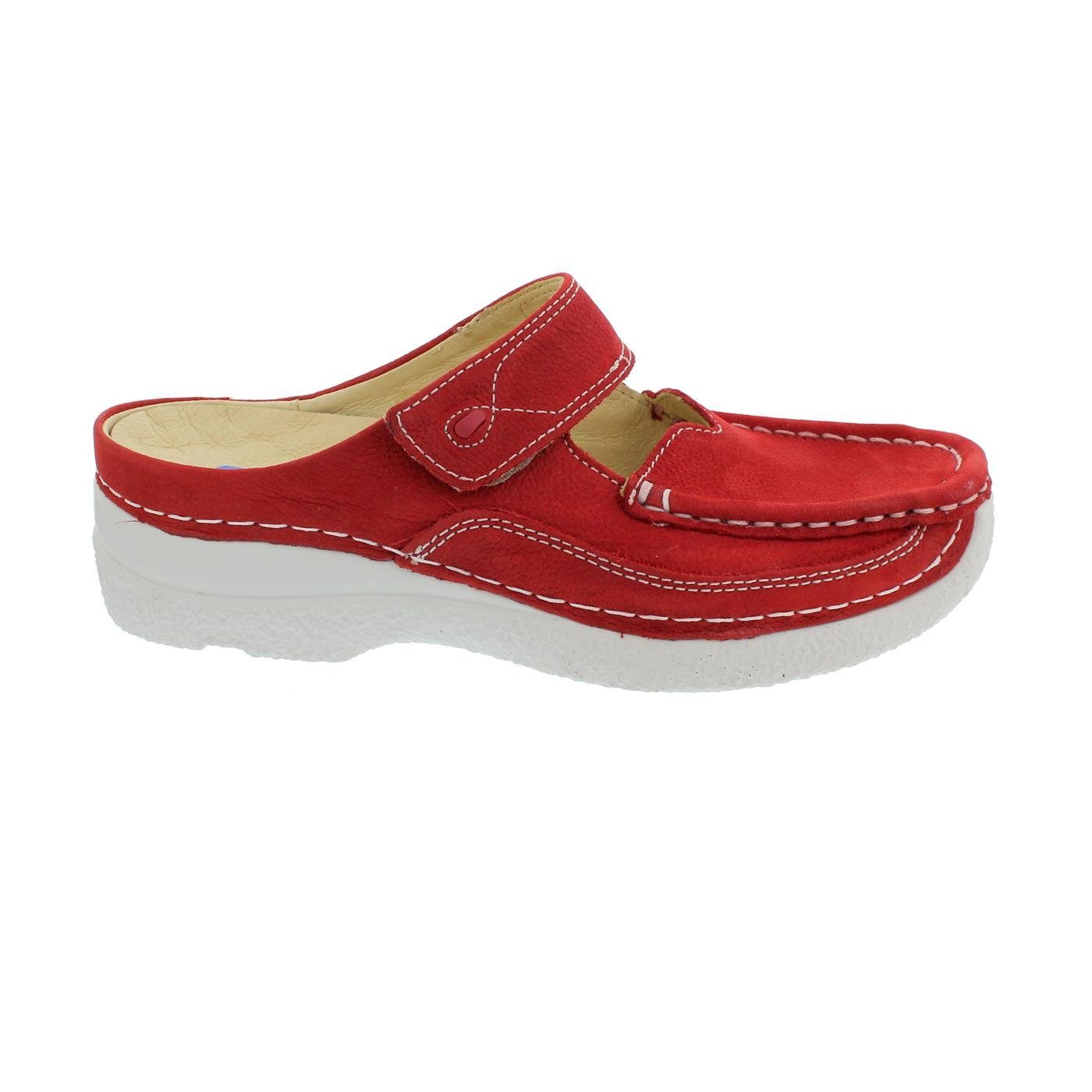 Wolky Roll-Slipper, Red summer, Antique nubuck, 0622711-570 Clog