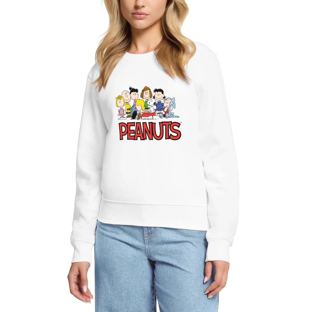 Spreadshirt Sweatshirt Peanuts Snoppy Und Friends Damen Premium Pullover (1-tlg)