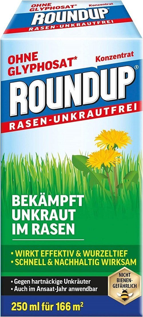 ROUNDUP Unkrautbekämpfungsmittel Roundup Rasen Unkrautfrei Konzentrat 250 ml