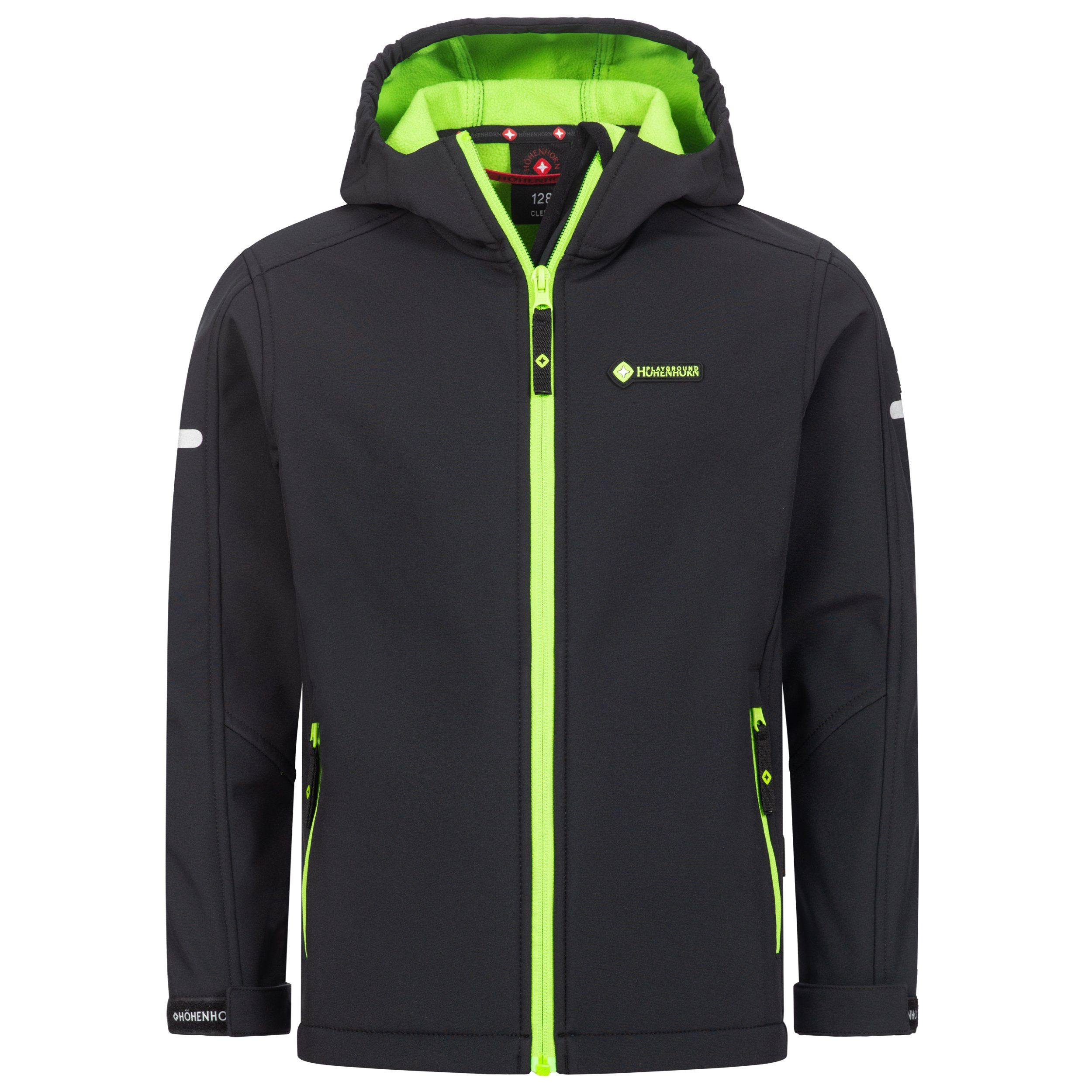 Höhenhorn Softshelljacke Cledo Kinder Jacke Kids für Jungen und Mädchen Übergangsjacke Outdoor Microfleece-Innenfutter, Atmungsaktiv, Wasserdicht