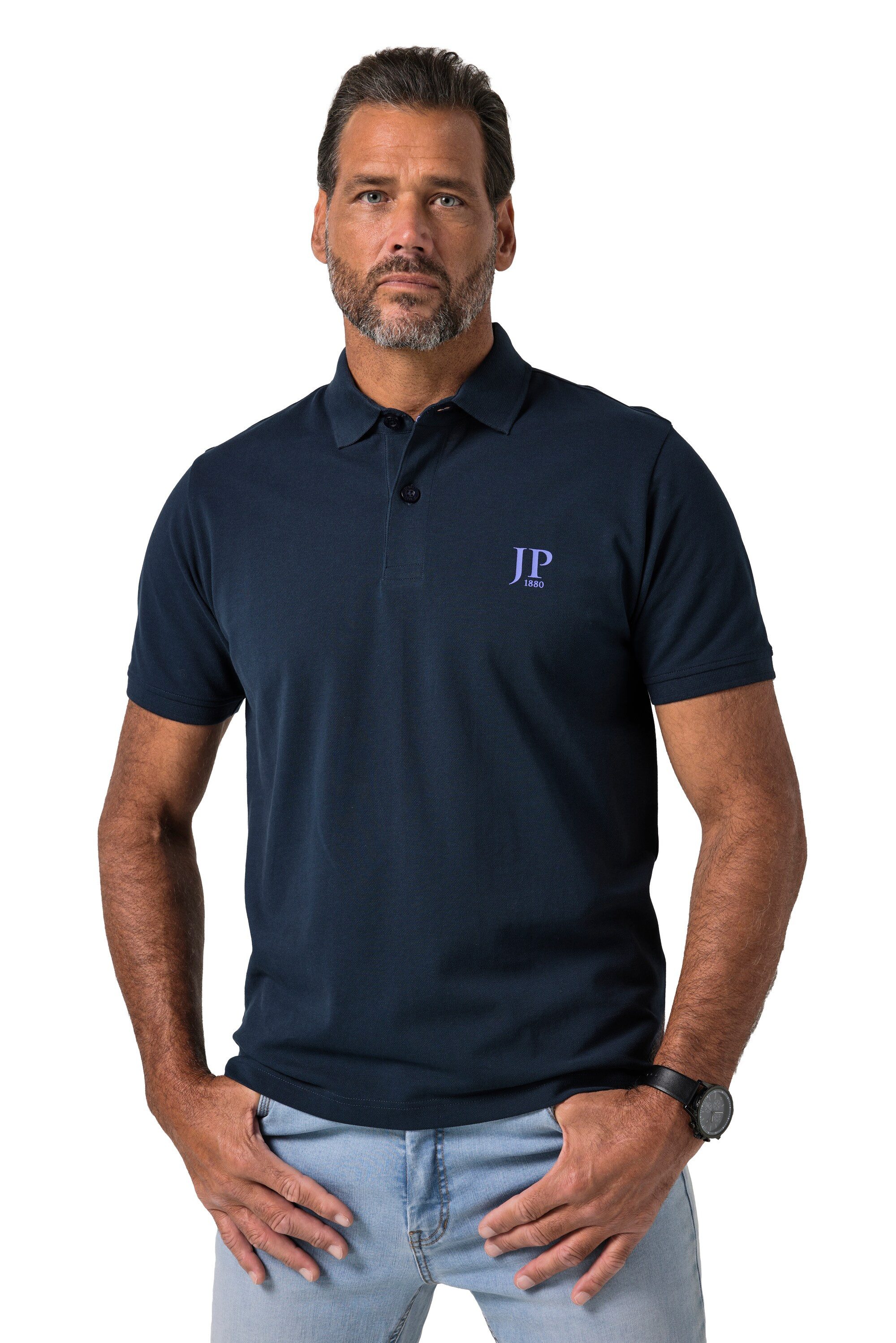 JP1880 Poloshirt Poloshirts Basic 2er-Pack Piqué gekämmte Baumwolle (2-tlg)