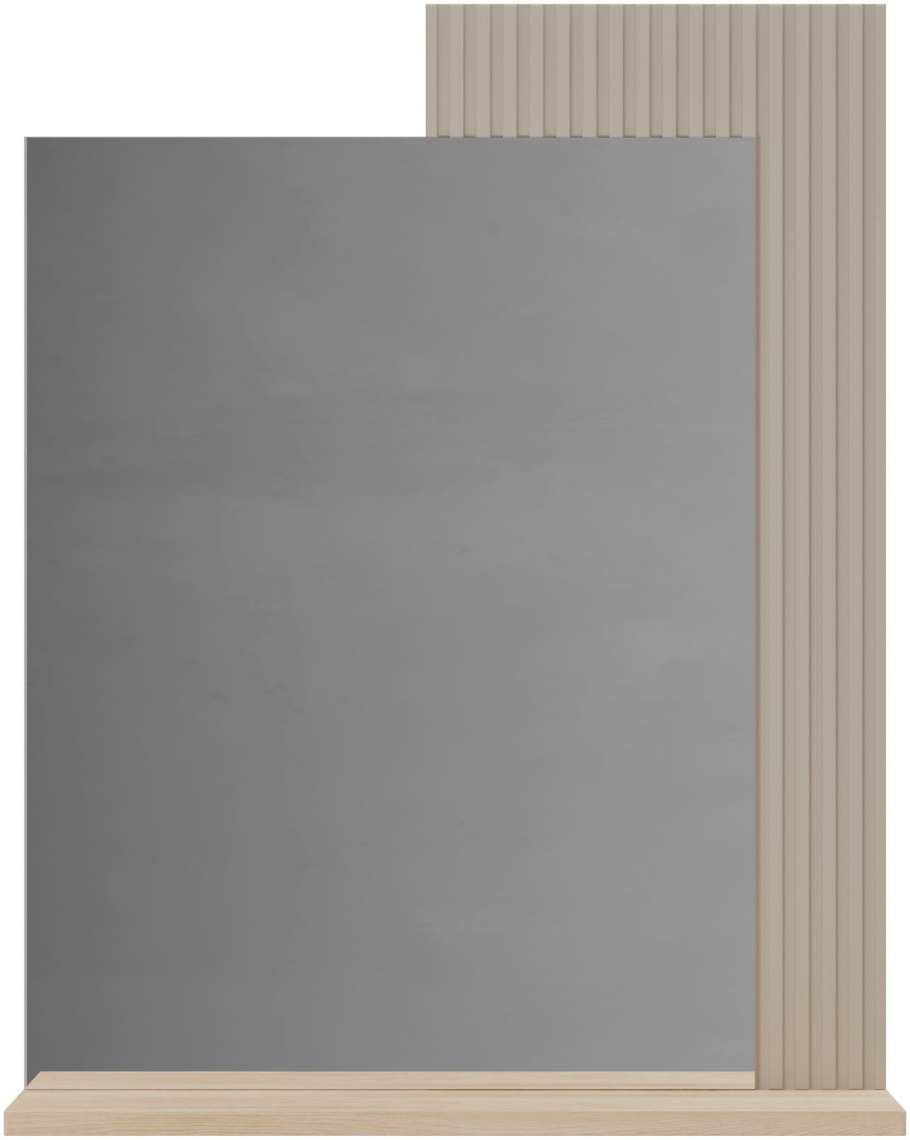 Home affaire Garderobenspiegel Luminara (1-St), Flurspiegel mit Ablage und eleganter Rillenoptik - (B/T/H) 65/26/84 cm