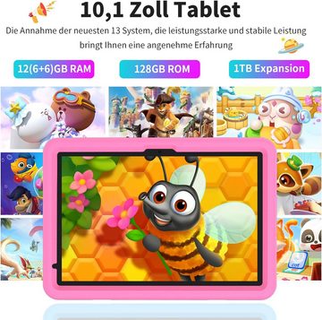 VASOUN Multimedia-Unterhaltung Tablet (10", 128 GB, Android 13, 2,4G+5G, Für Kinder,8000 mAh, Kindersicherung, vorinstallierte Kindersoftware)