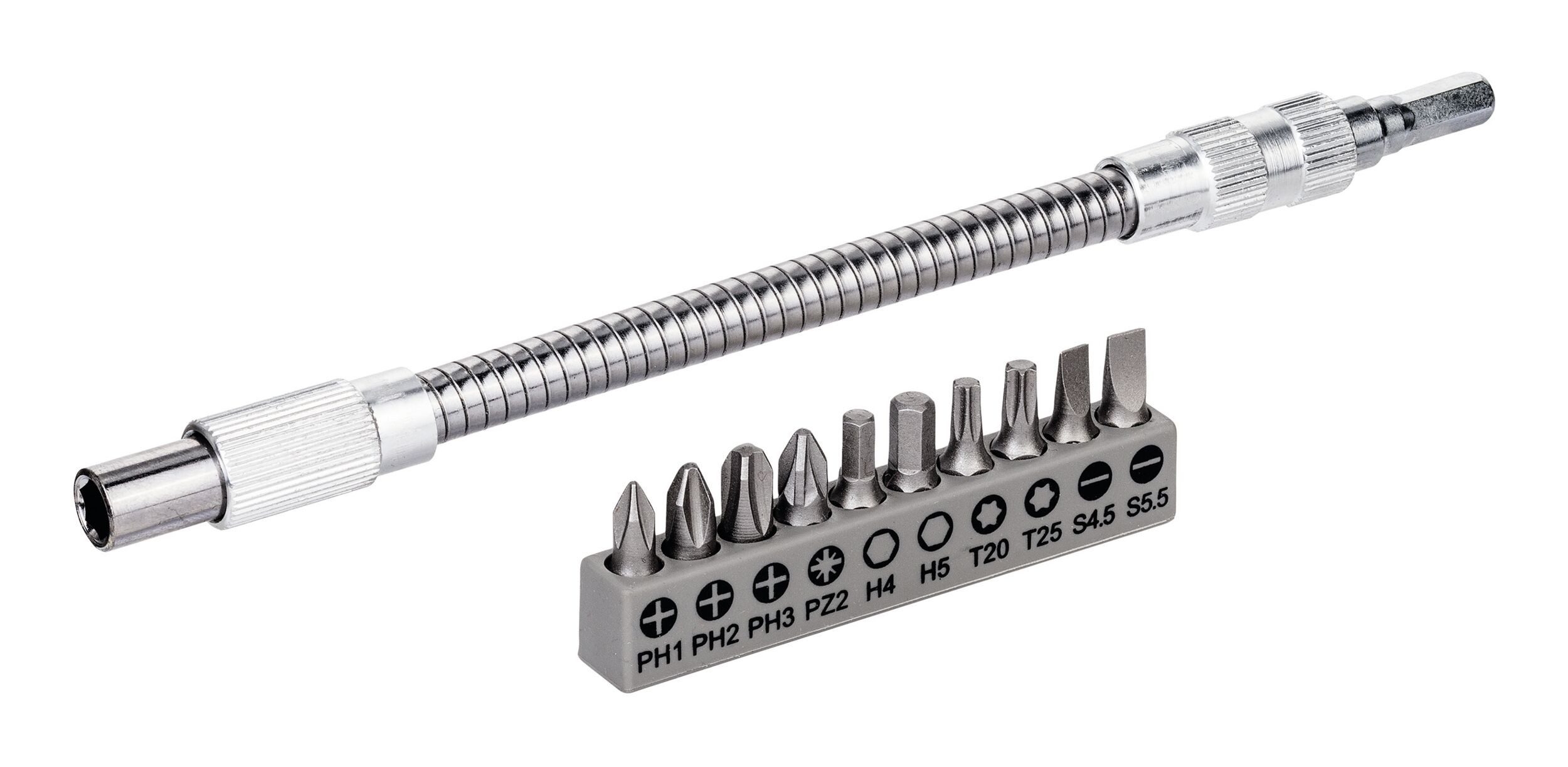 BOSCH Bit-Set, 11 Teile, Mit flexibler Verlängerung aus Metall - 200 mm, 11-teilig