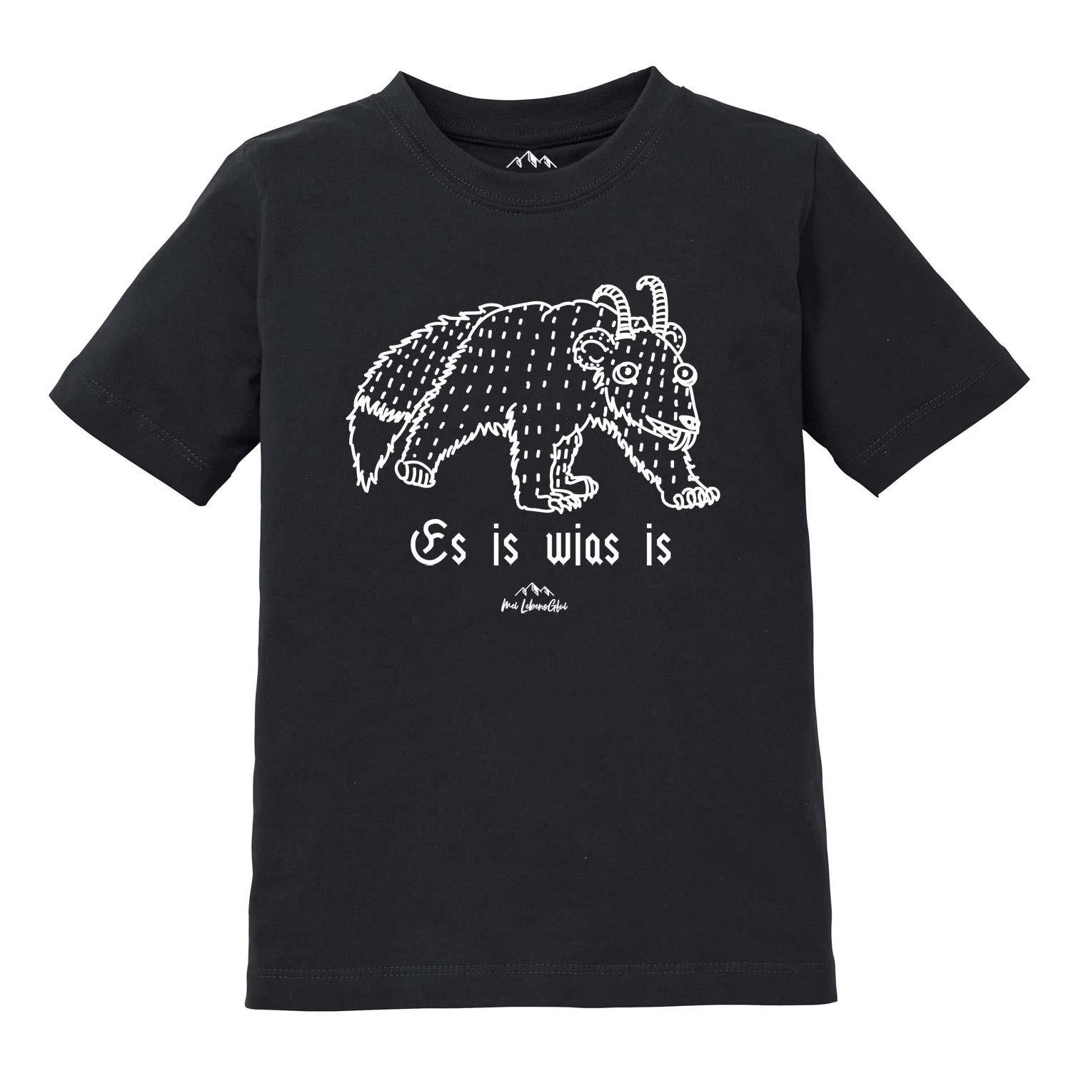 Bavariashop Print-Shirt Kinder T-Shirt Wolpertinger "Es is wias is"