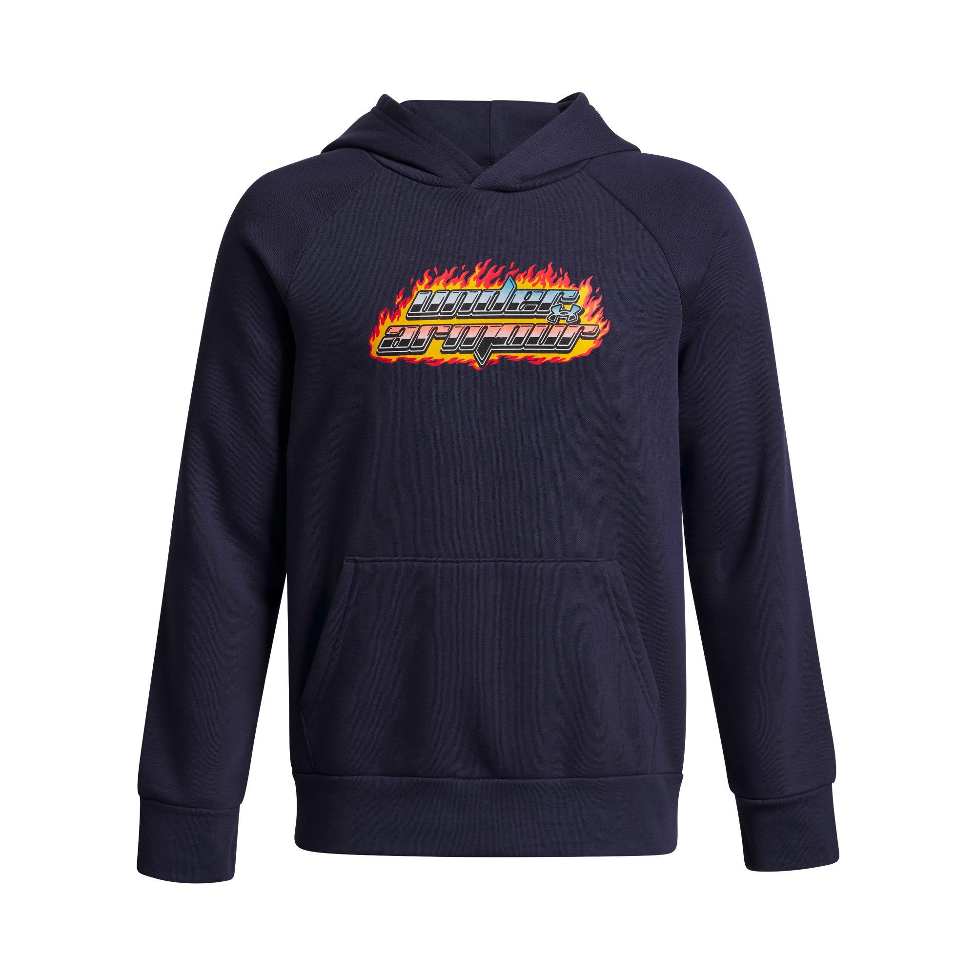 Kapuzenpullover Under Armour Kinder Pullover Rival Flc Flamin Wdmrk 6003781