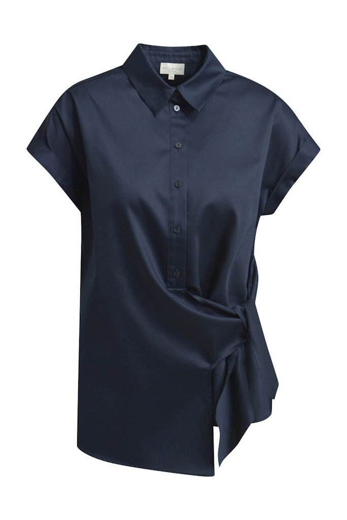 Blusentop BLOUSE W COLLAR AND PLACKET, SLEEVE