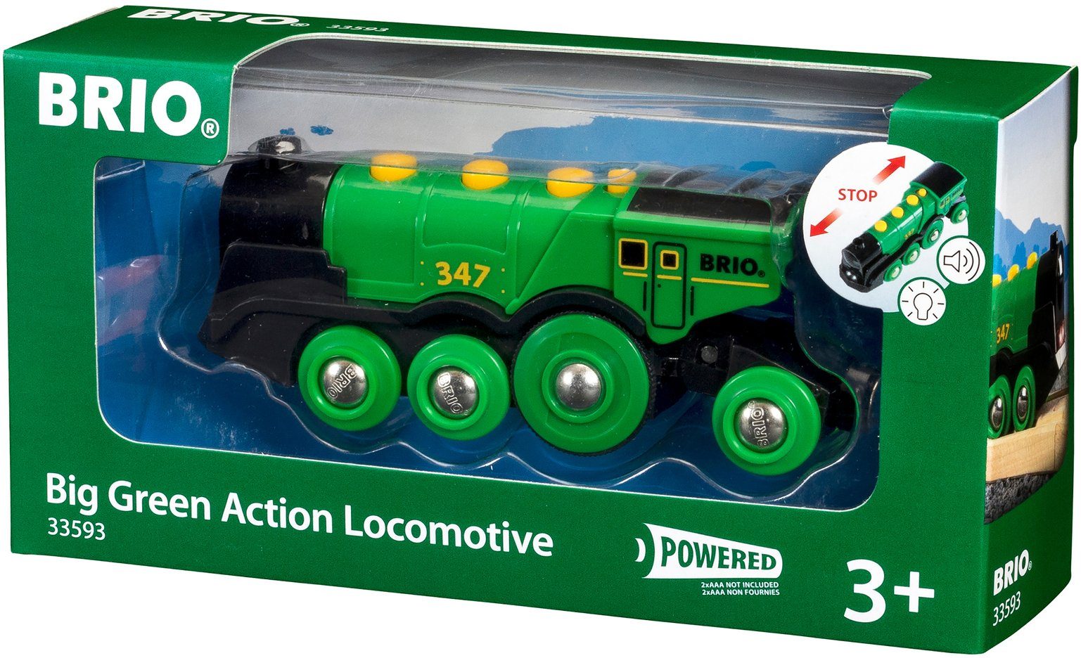 BRIO® Spielzeug-Eisenbahn BRIO® WORLD, Grüner Gustav Batterielok, mit Sound günstig online kaufen