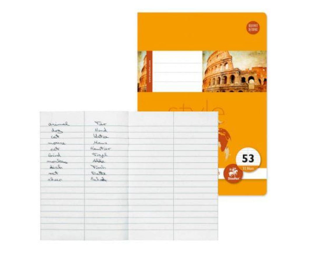 Staufen Schulheft Staufen Vokabelheft A5 - Premium Lineatur 53 mit Mittellinie