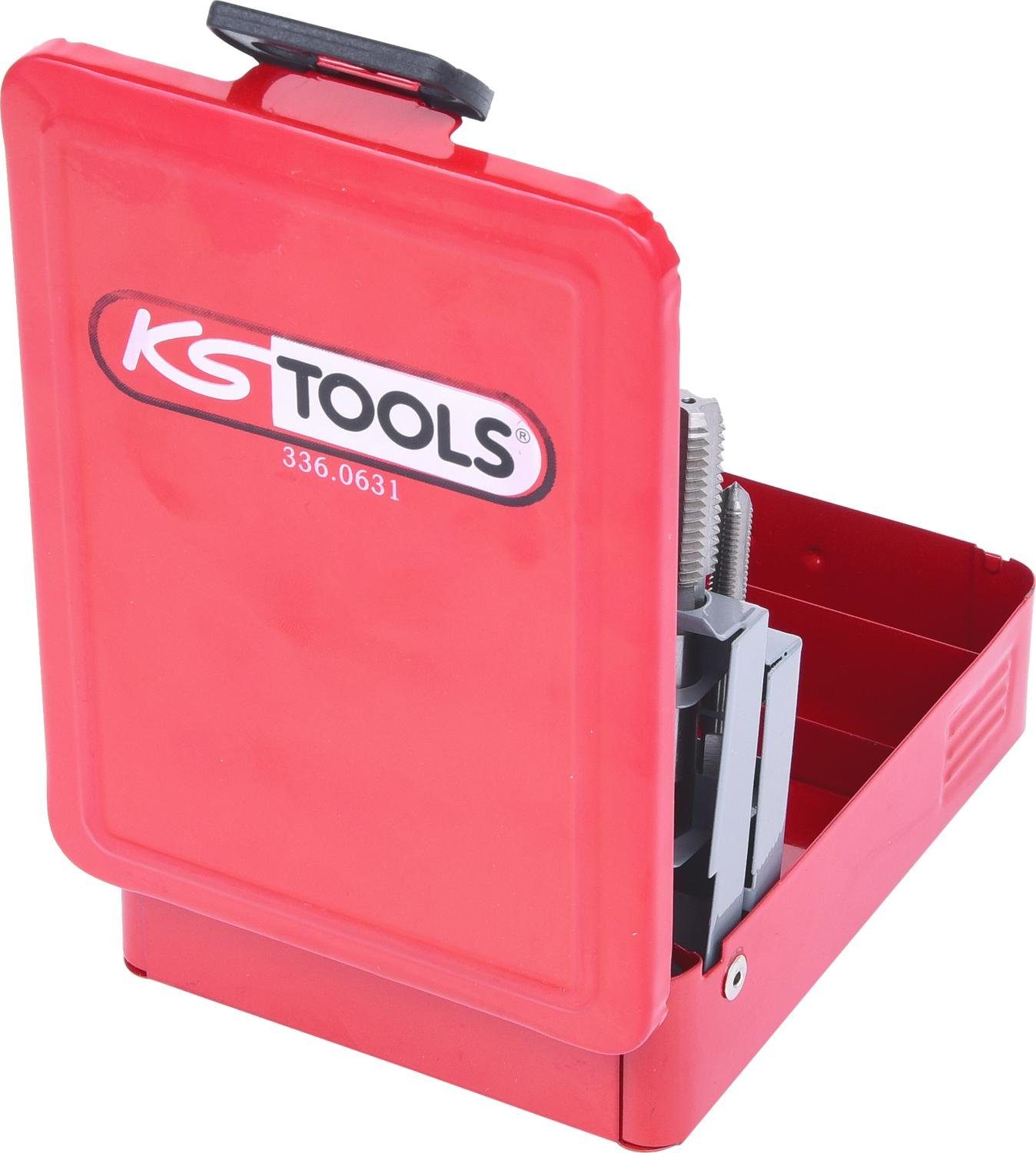 Thumbnail - KS Tools Gewindebohrer HSS CO Handgewindebohrer-Satz M, Stahlblechkassette 21-tlgM3-M12