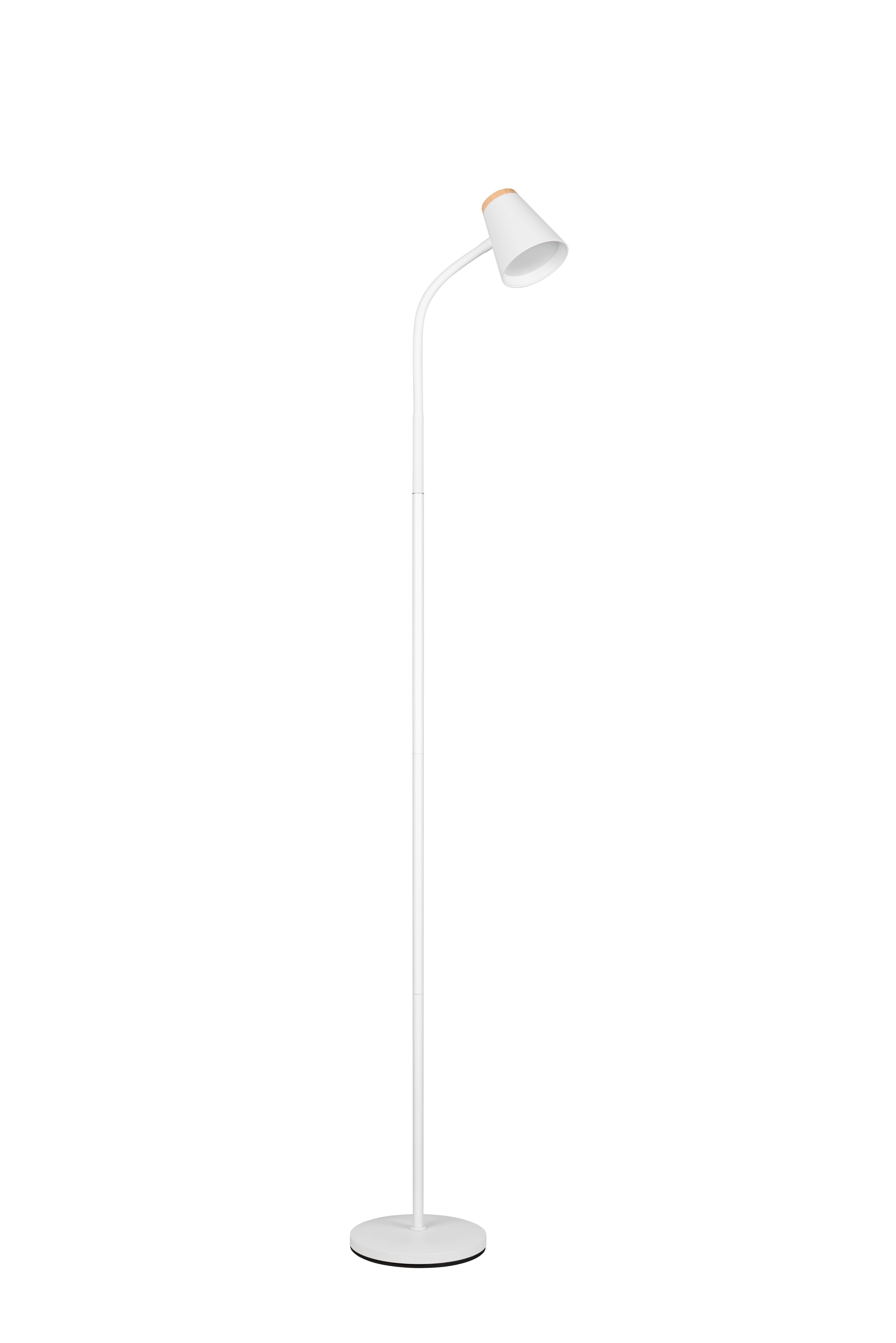 lightling LED Stehlampe Quincy, flexibel schwenkbar, LED fest integriert, warmweiße Lichtfarbe, inkl. Ein- und Ausschalter, aus hochwertigem Metall