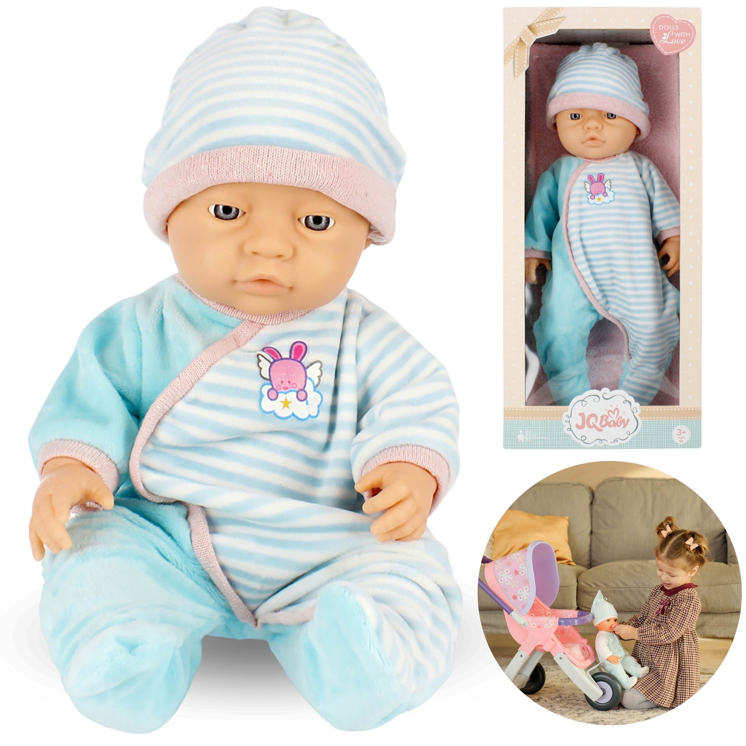 Anziehpuppe Babypuppe mit Mütze 40 cm JQBaby 3+ MEGA CREATIVE