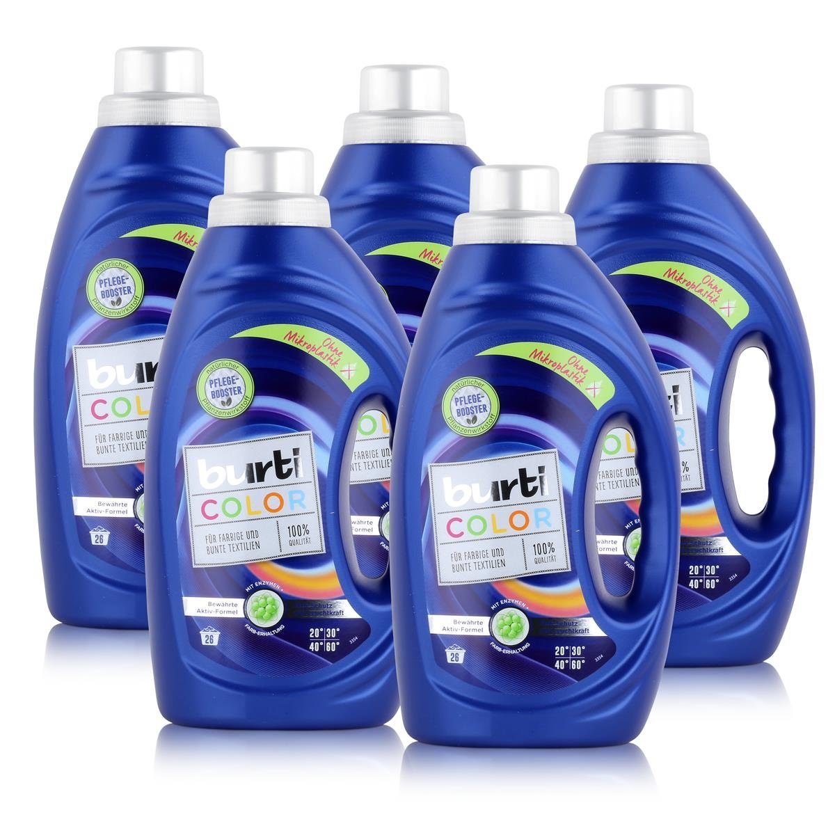 burti burti color Feinwaschmittel 1,45L - Für farbige & bunte Textilien (5er Colorwaschmittel