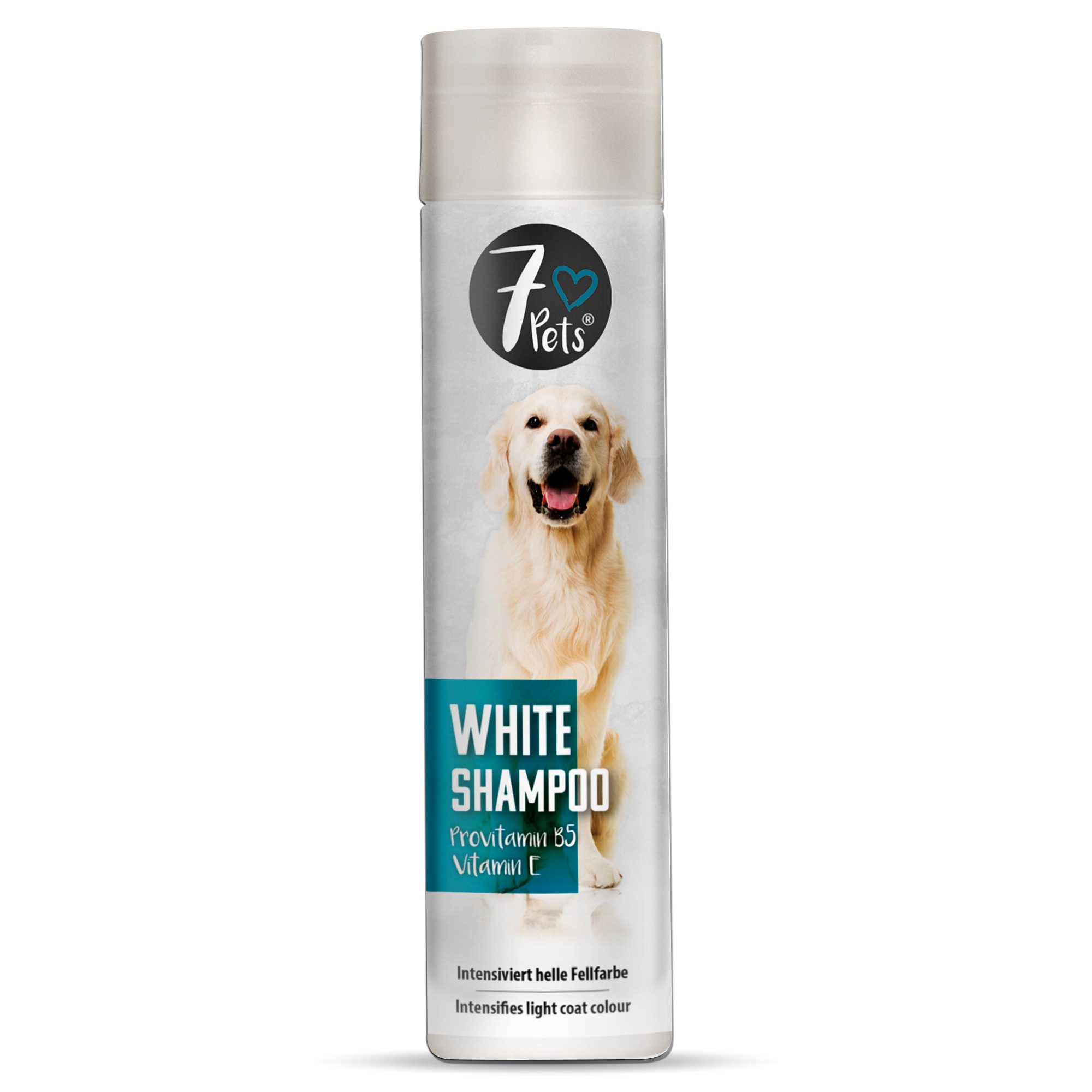 Silberkraft Tiershampoo White Shampoo - Hundeshampoo für helles Fell, 250 ml, (Pflegeshampoo Hund Mit Vitamin E & B5 für glänzendes, helles Fell, 1-St., 250ml Hundeshampoo White Sanfte Reinigung für helle Hundehaut), White Shampoo Hundeshampoo für helles Fell & empfindliche Haut
