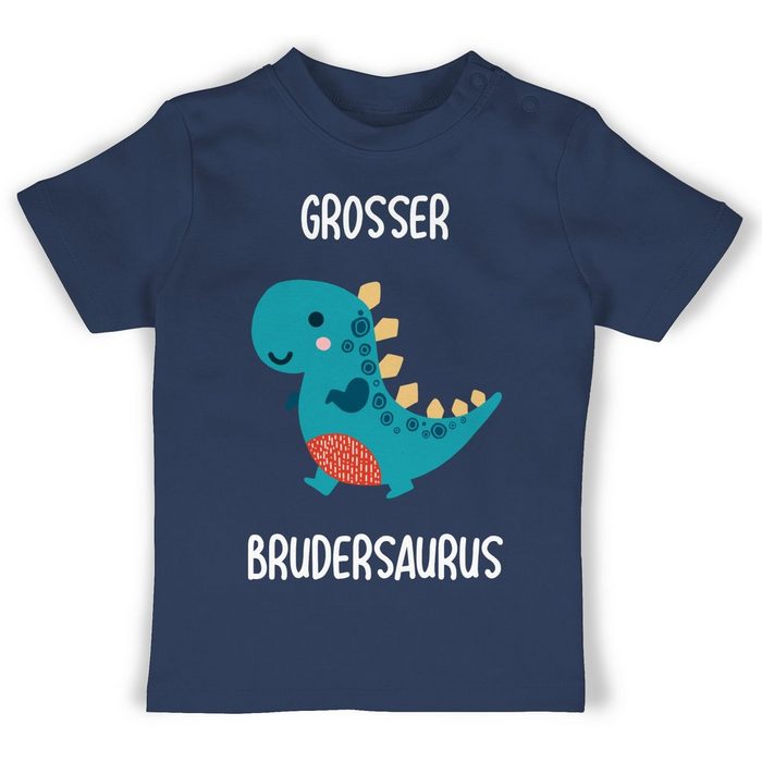 Shirtracer T-Shirt Großer Brudersaurus - Geschwister Bruder und Schwester - Baby T-Shirt kurzarm für den großen bruder tshirt - geschenk brüder - t-shirt printing
