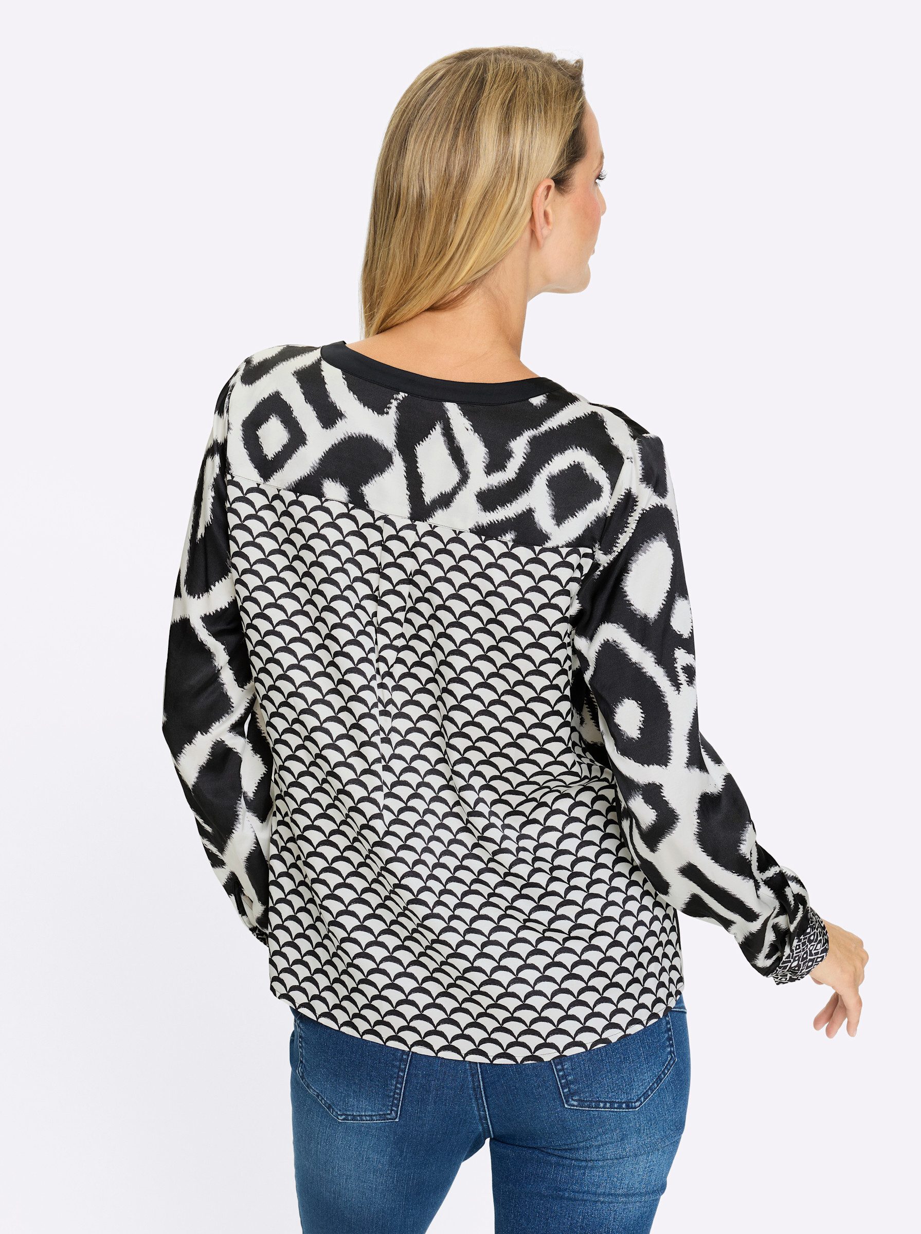 heine Klassische Bluse Druckbluse Langarm