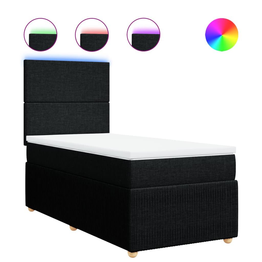 vidaXL Bett Boxspringbett mit Matratze Schwarz günstig online kaufen