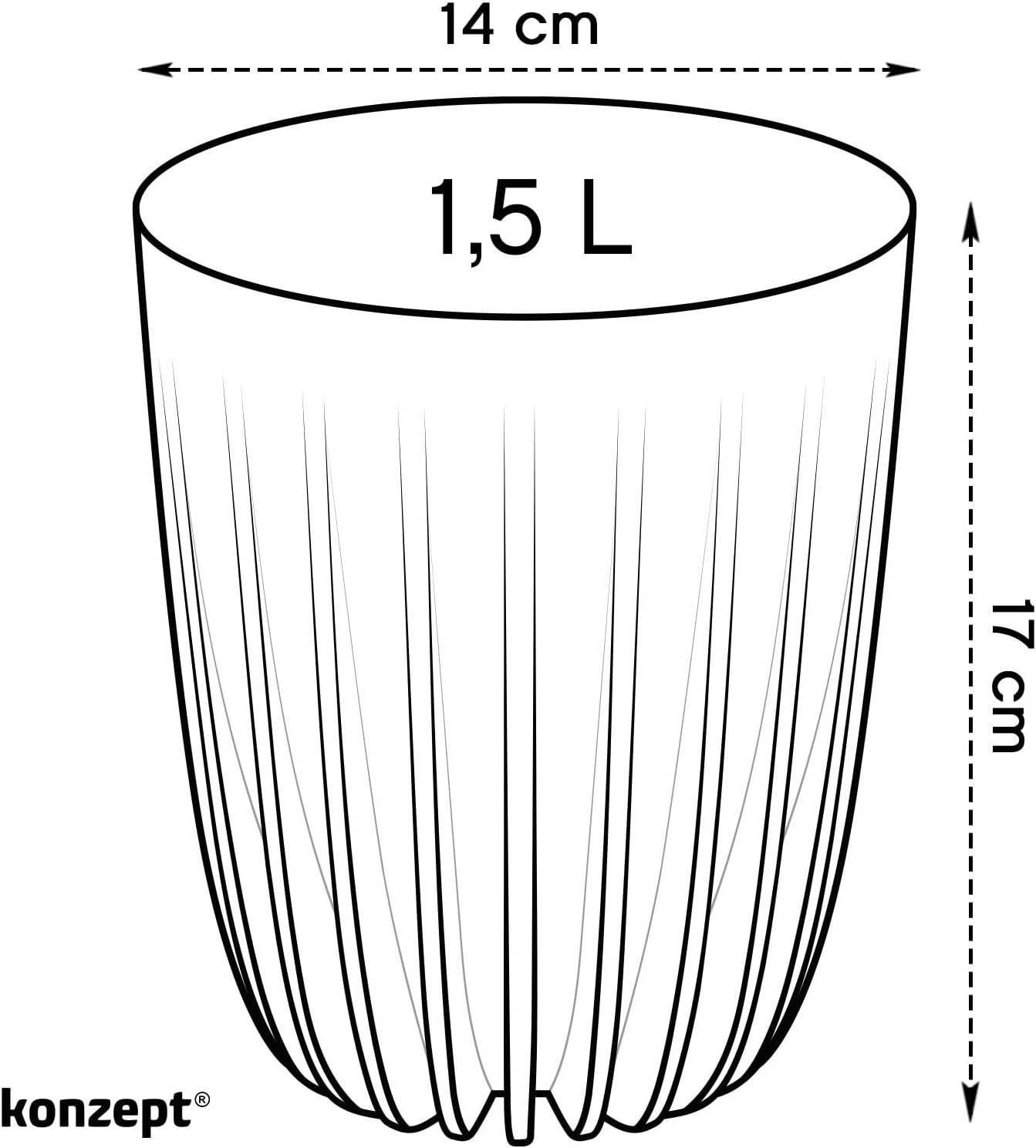 KONZEPT Blumentopf Hoher Blumentopf, Pflanzkübel Groß für Außen, Balkon, Üb günstig online kaufen