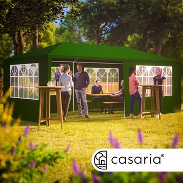 Casaria Partyzelt Rimini, grün 3x6m UV-Schutz 18m² Wasserabweisend 6 Seitenteile Pavillon