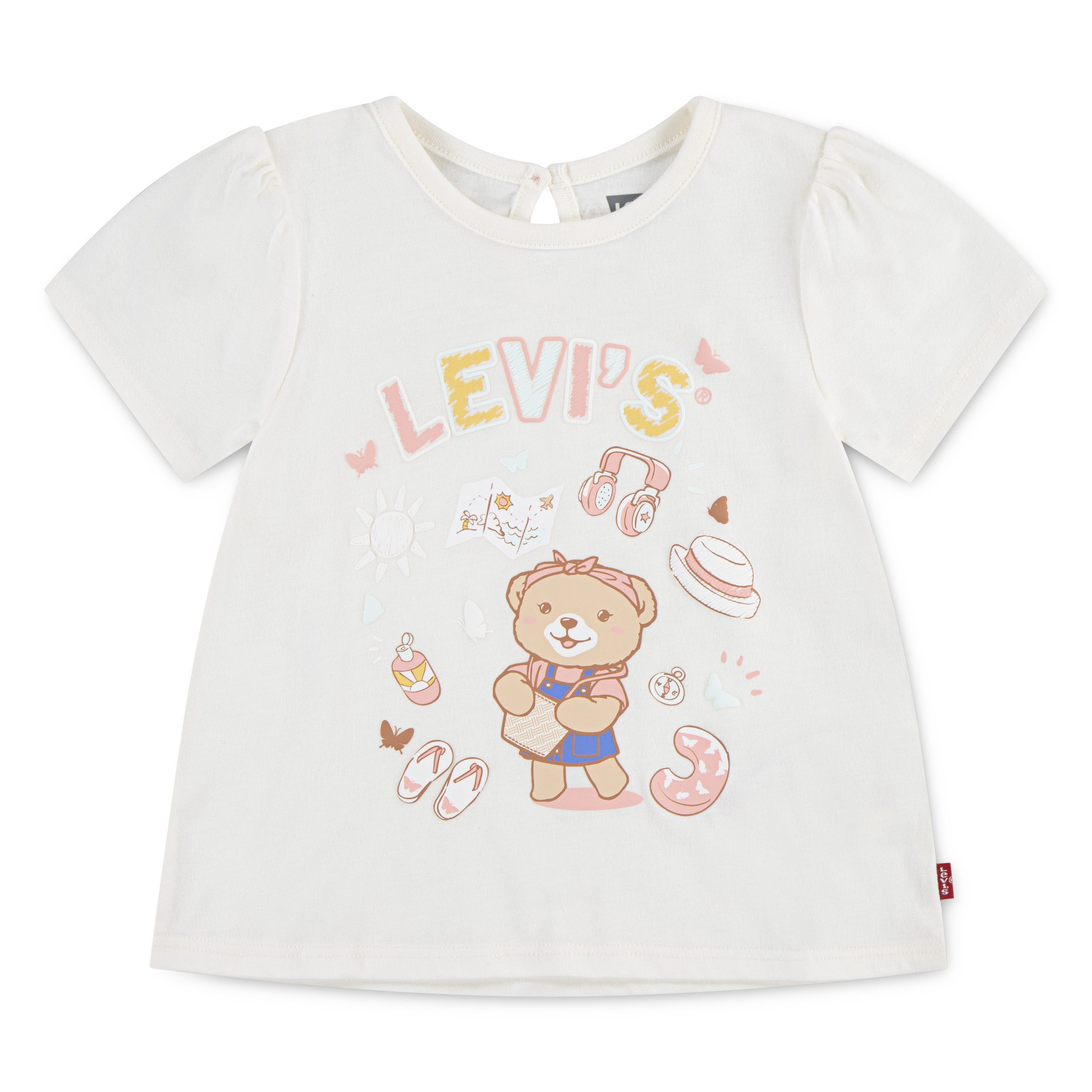 Levi's® Kids Kurzarmshirt LVG SMOCKED SLV TEE mit sommerlichem Print - for Girls