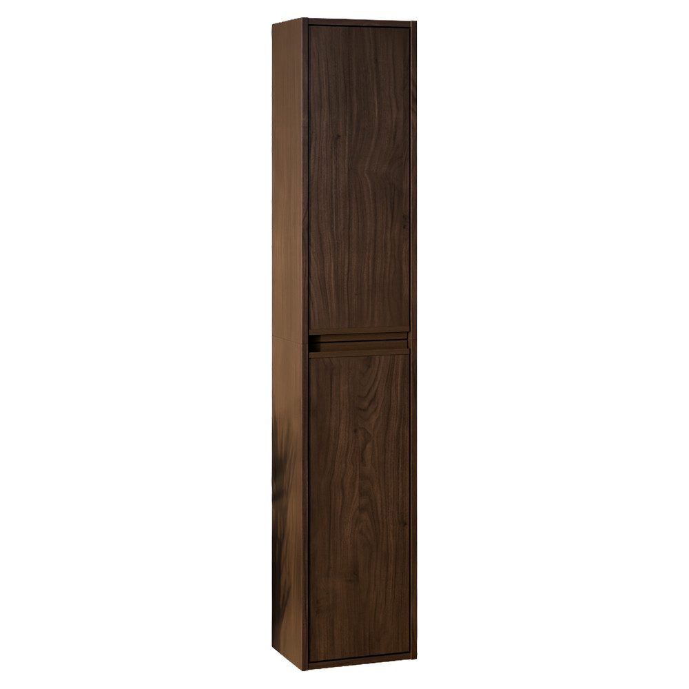Lomadox Hochschrank VERZUOLO-56-WALNUT 30 cm breit in Walnuss, wandhängend