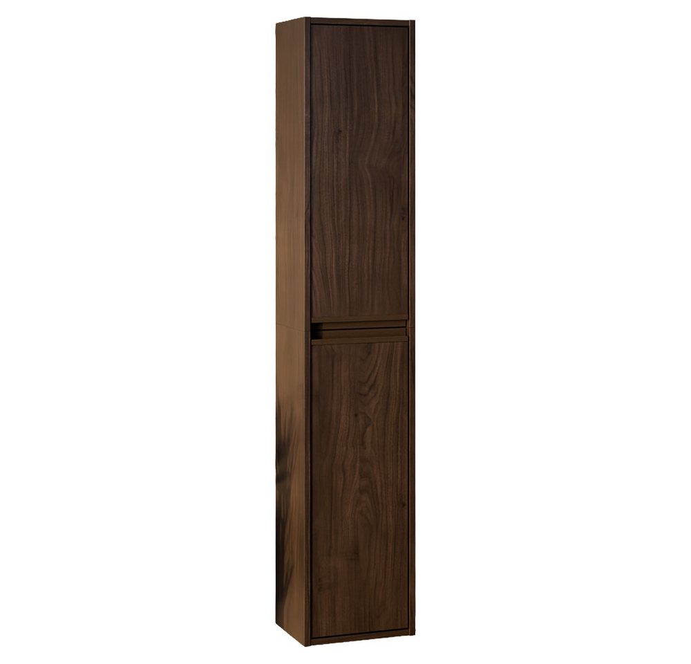 Lomadox Hochschrank VERZUOLO-56-WALNUT 30 cm breit in Walnuss, wandhängend
