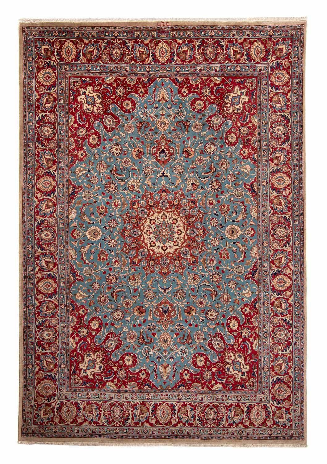 Wollteppich Qaraja Medaillon Rosso scuro 130 x 83 cm, morgenland, rechteckig, Höhe: 10 mm, Handgeknüpft