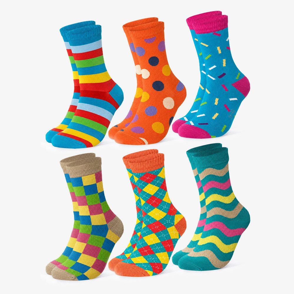 OCCULTO Basicsocken Herren Bunte Socken 6er Pack (Modell: Sigi) (6-Paar)