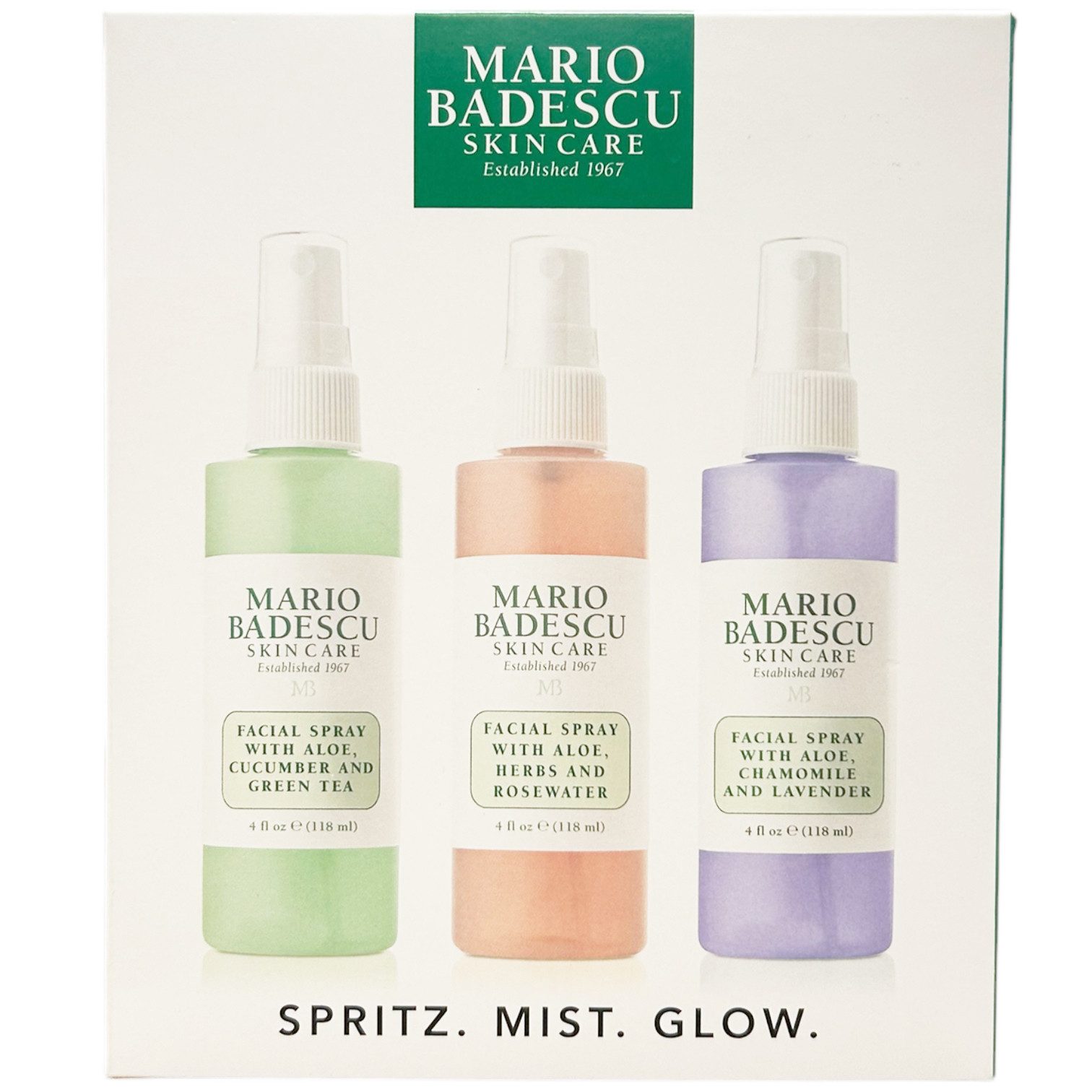 Mario Badescu Gesichtswasser Spritz Mist & Glow Set - 3x118ml