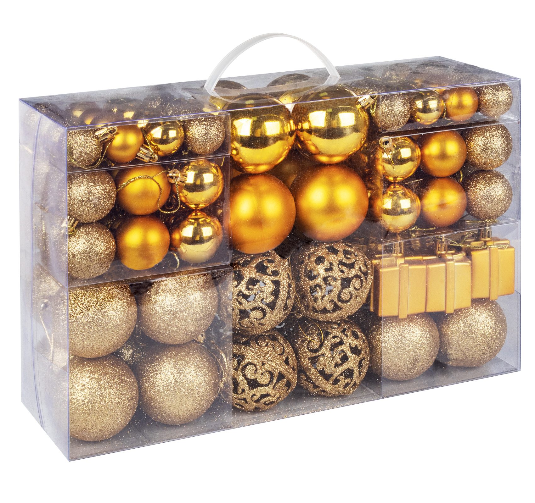Christbaumschmuck 105 Stück Weihnachtsbaumkugel, Hängende Design