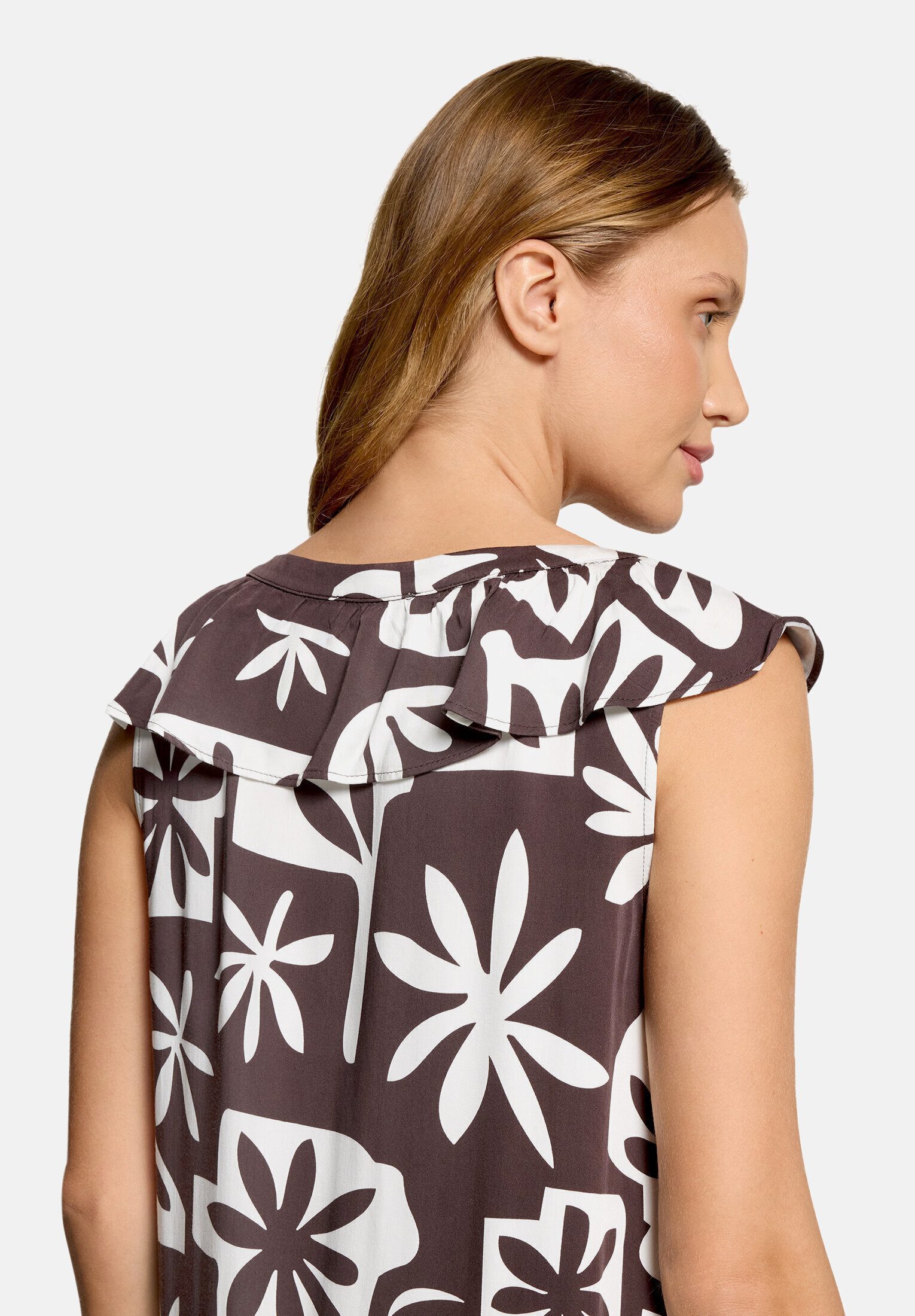 Cartoon Druckkleid Damen mit Flügelärmeln