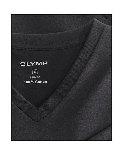 OLYMP T-Shirt Casual (Packung, 2-tlg., 2er) mit Ton-in-Ton Logostickerei am günstig online kaufen