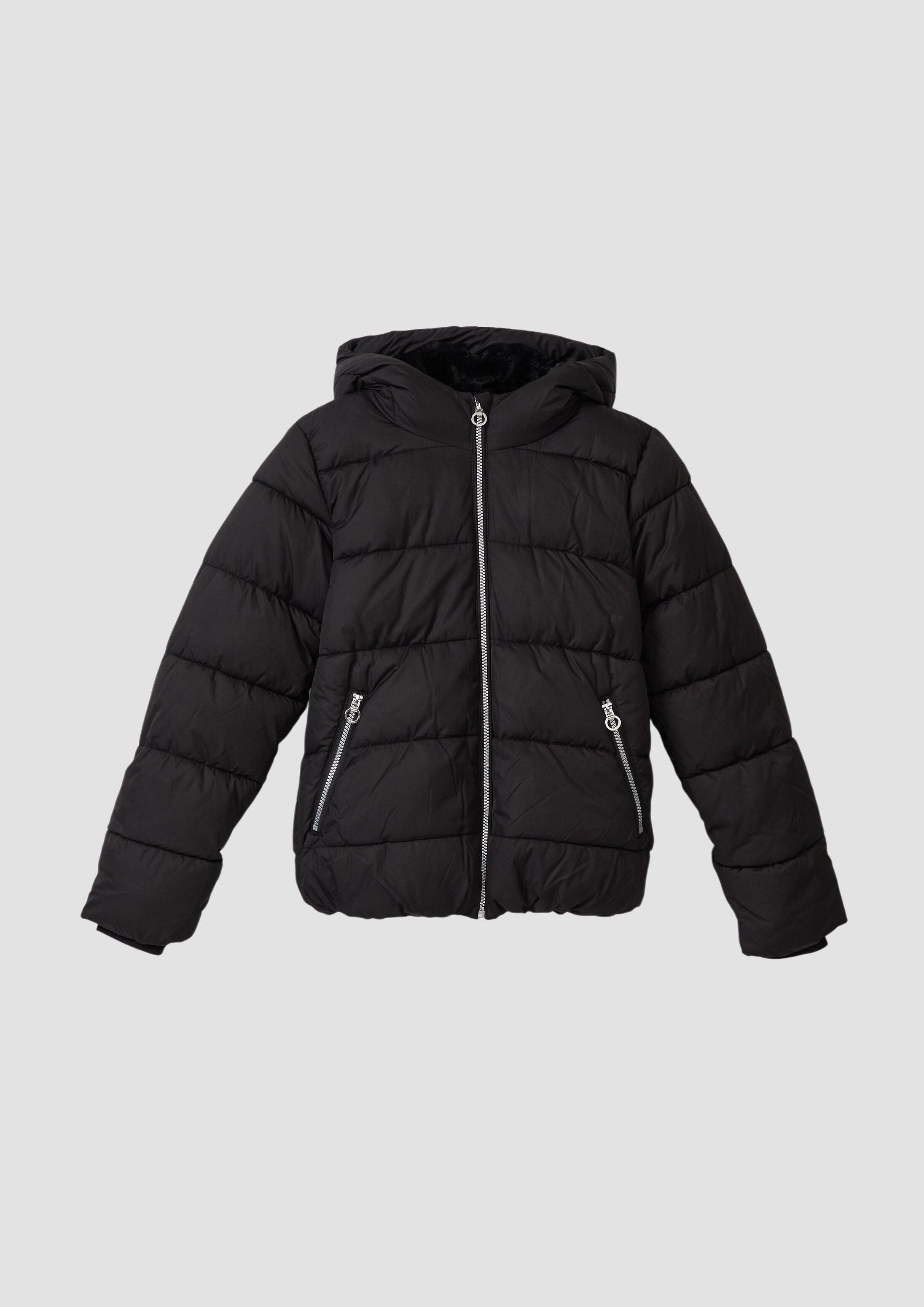 s.Oliver Winterjacke Outdoor-Jacke Wattierte Steppjacke mit Plüsch- und Fleecefutter