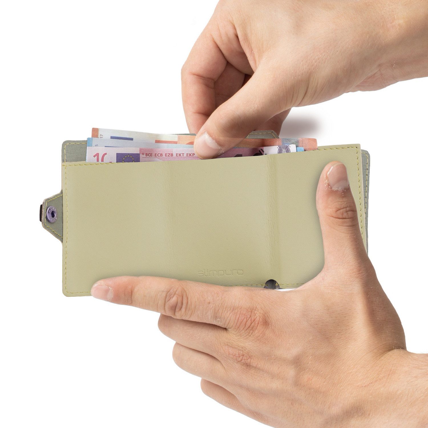Slimpuro Geldbörse ZNAP Wallet (Set), Portemonnaie RFID-Schutz Bankkarten Geldscheine Münzen Damen Herren
