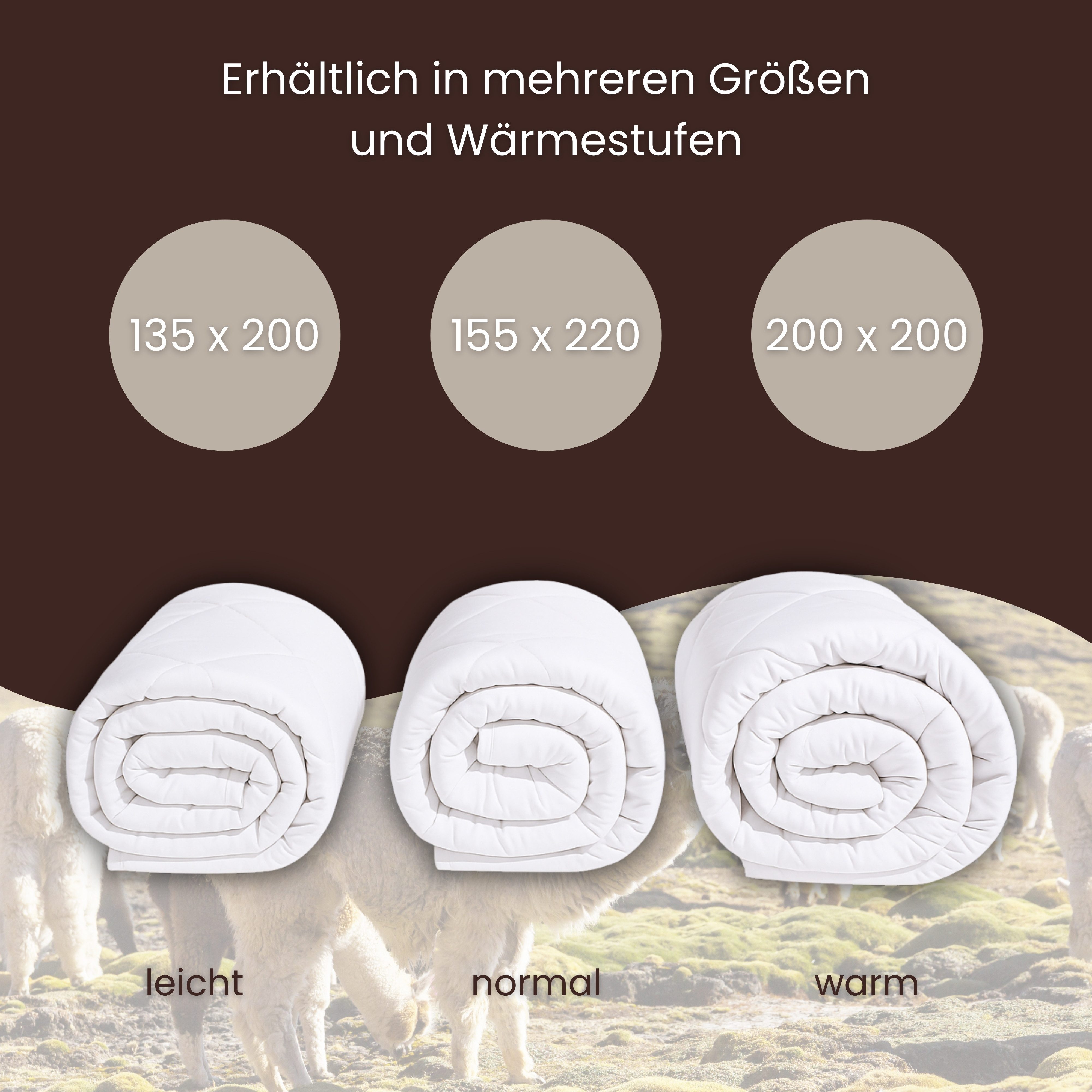 Älgdröm Naturhaarbettdecke Lofna, Füllung: Alpakahaar, Bezug: 100% Baumwoll günstig online kaufen