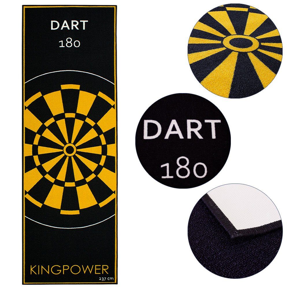 Kingpower Dartmatte Dartmatte Dartteppich Dart Matte Turnier Matte Darts 237 x 80 cm Kingpower (1-St)