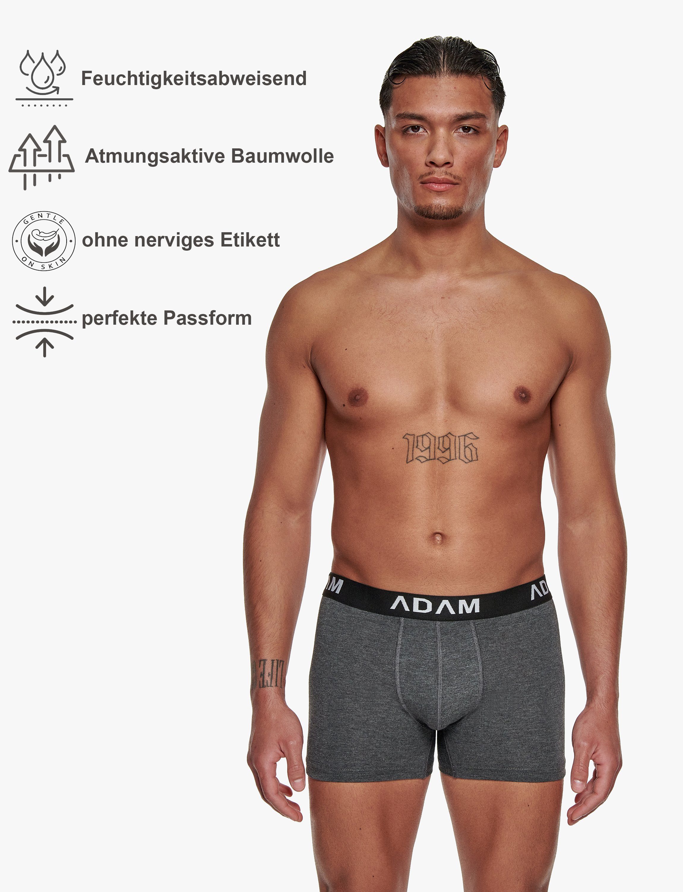 ADAM JEANS Boxershorts Herren Boxershorts aus extra weicher Baumwolle Boxer günstig online kaufen