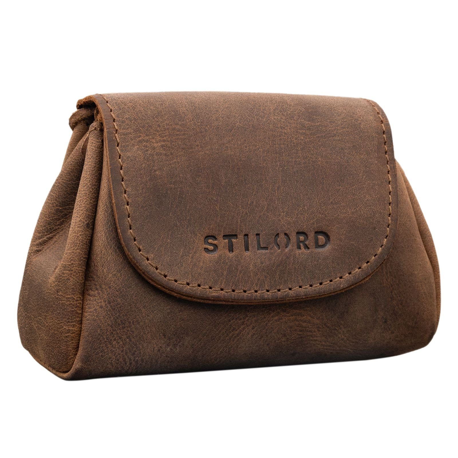 STILORD Geldbörse "Bronn" Vintage Lederbeutel Kleingeld Müzbeutel aus echte günstig online kaufen