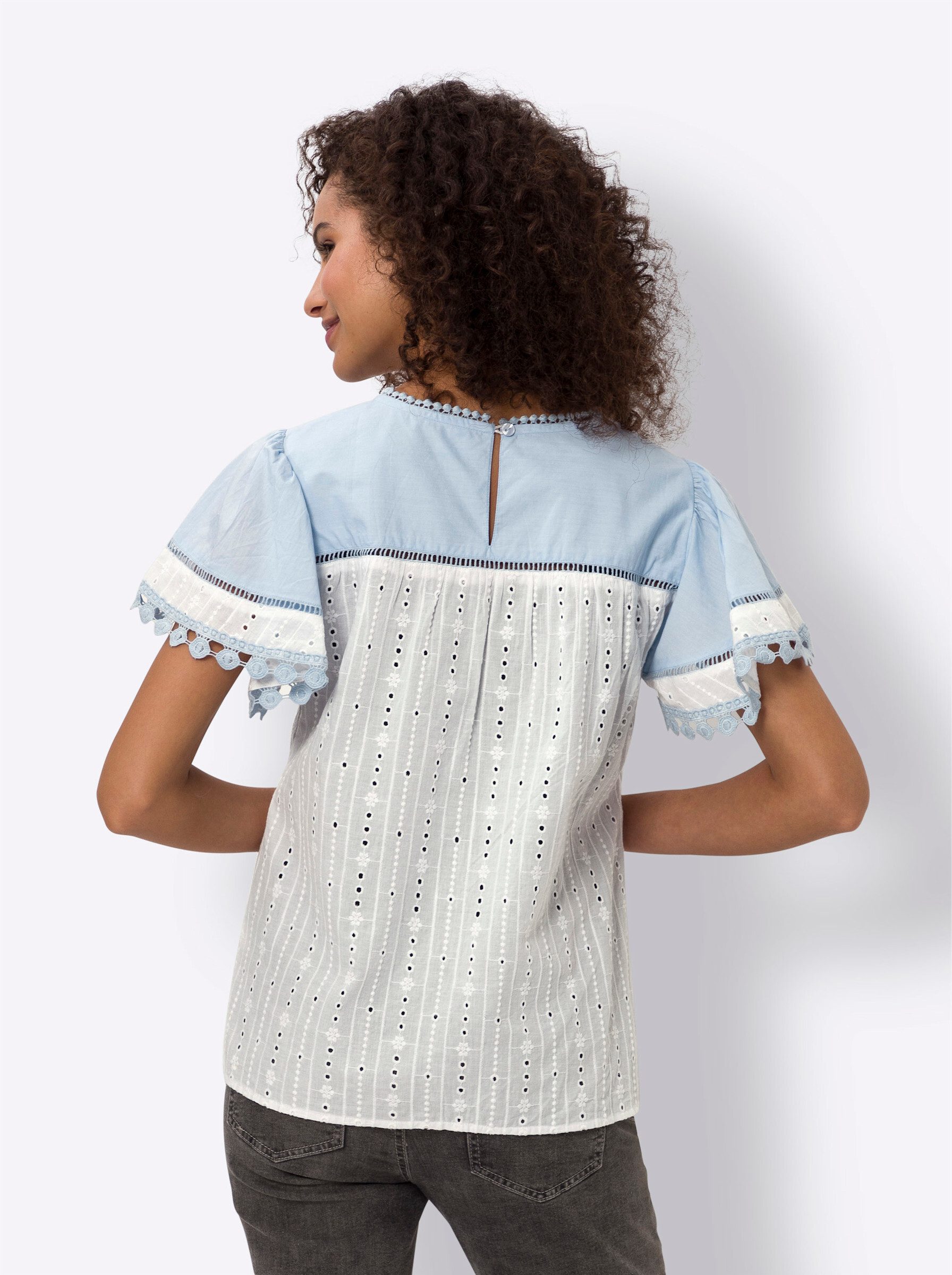 heine Klassische Bluse Kurzarm-Bluse günstig online kaufen