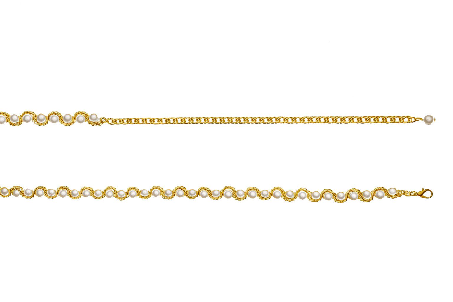 Cassandra Accessoires Kettengürtel Damen Taillenkette Gold - mit Perlen