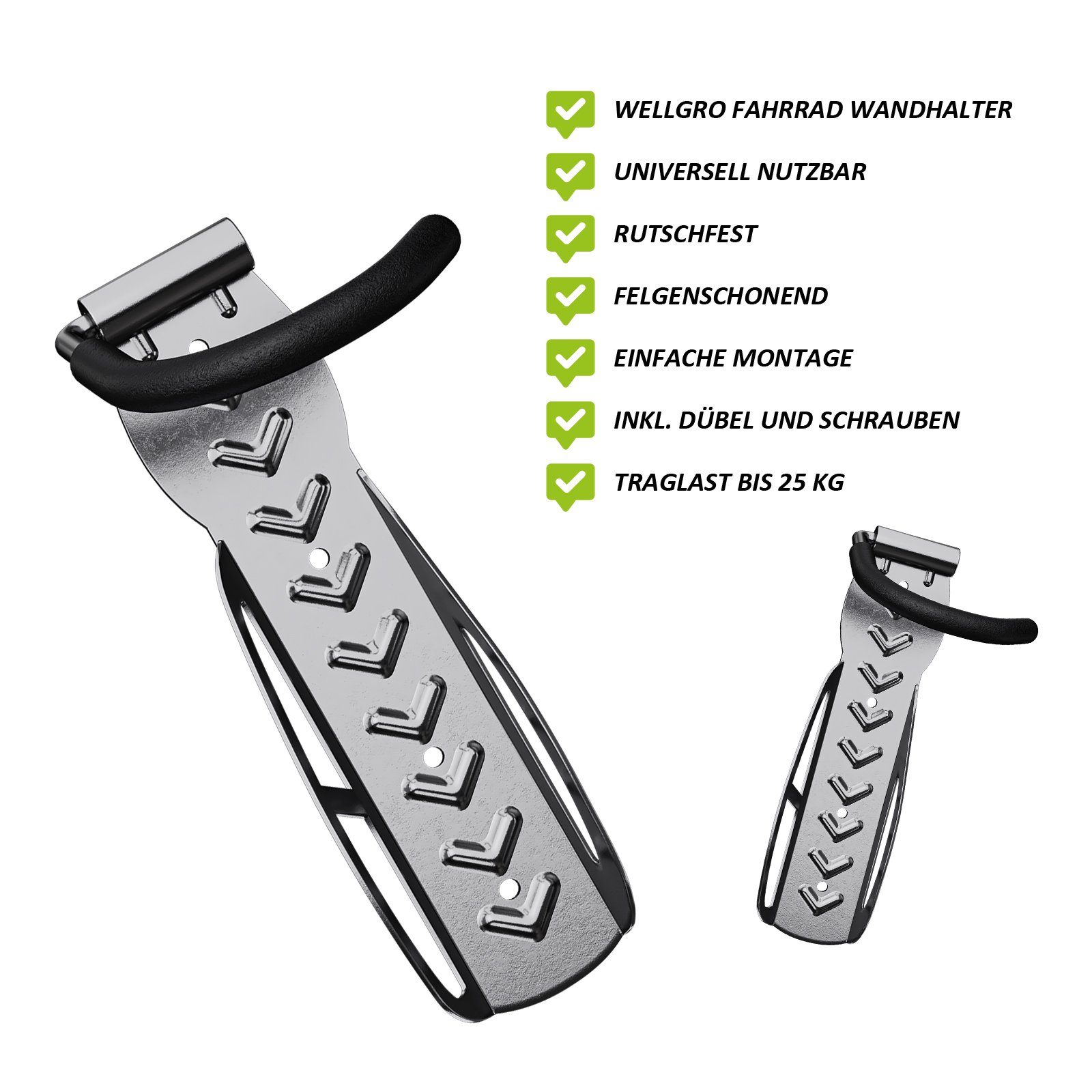 Wellgro Fahrradhalter 4 x Wand Fahrradhalter, Fahrradständer günstig online kaufen