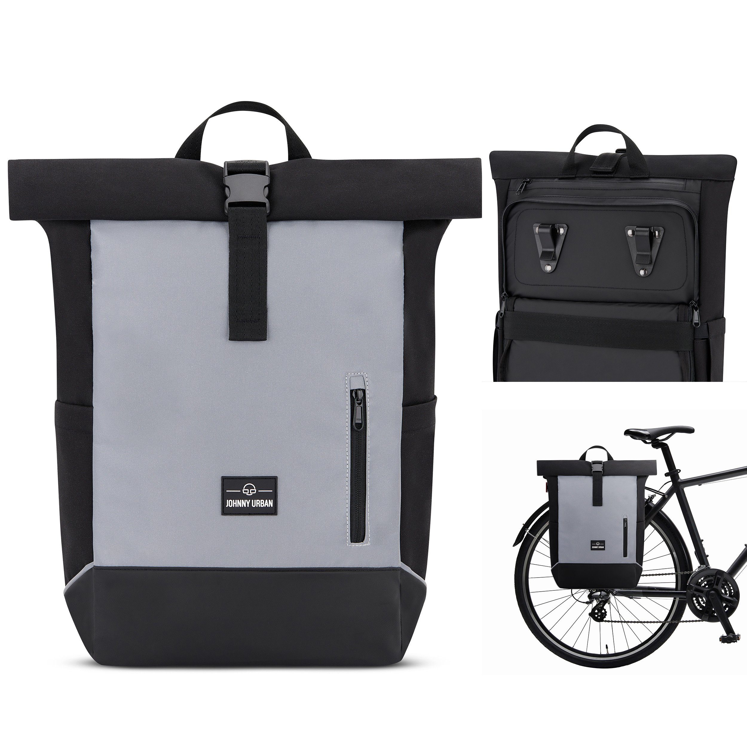 Johnny Urban Fahrradtasche ROBIN MEDIUM BIKE, 2in1 Rucksack und Fahrradtasche (1-tlg), Flexible Größe, Wasserabweisend