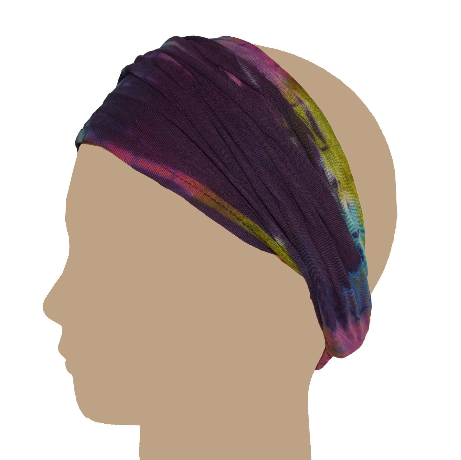 Kopfband Baumwolle Lila Haarband SIMANDRA aus verschiedene Farben Batik