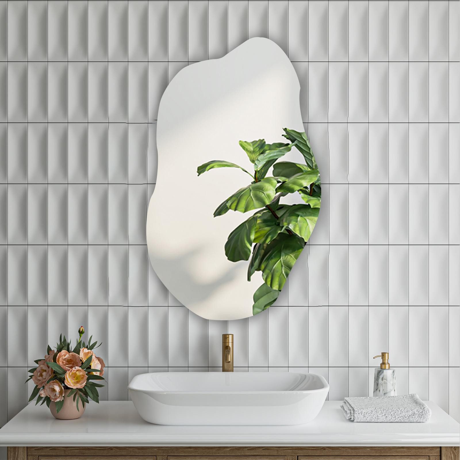 Hopibath Badspiegel Rahmenlos 62x90cm Wolke Wandspiegel günstig online kaufen