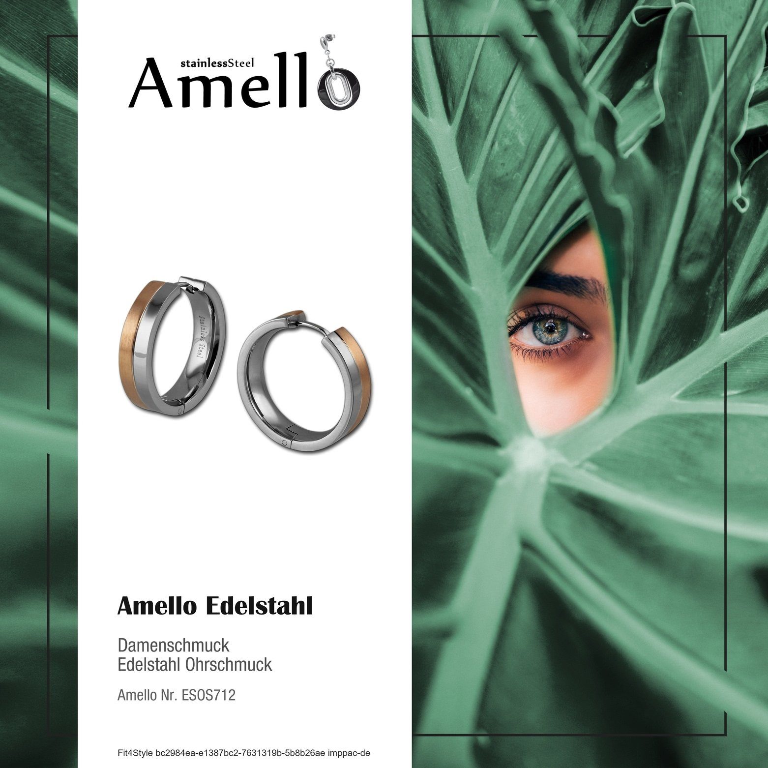 Amello Paar Creolen Amello Ohrringe Edelstahl Creolen 25mm (Creolen), Damen günstig online kaufen