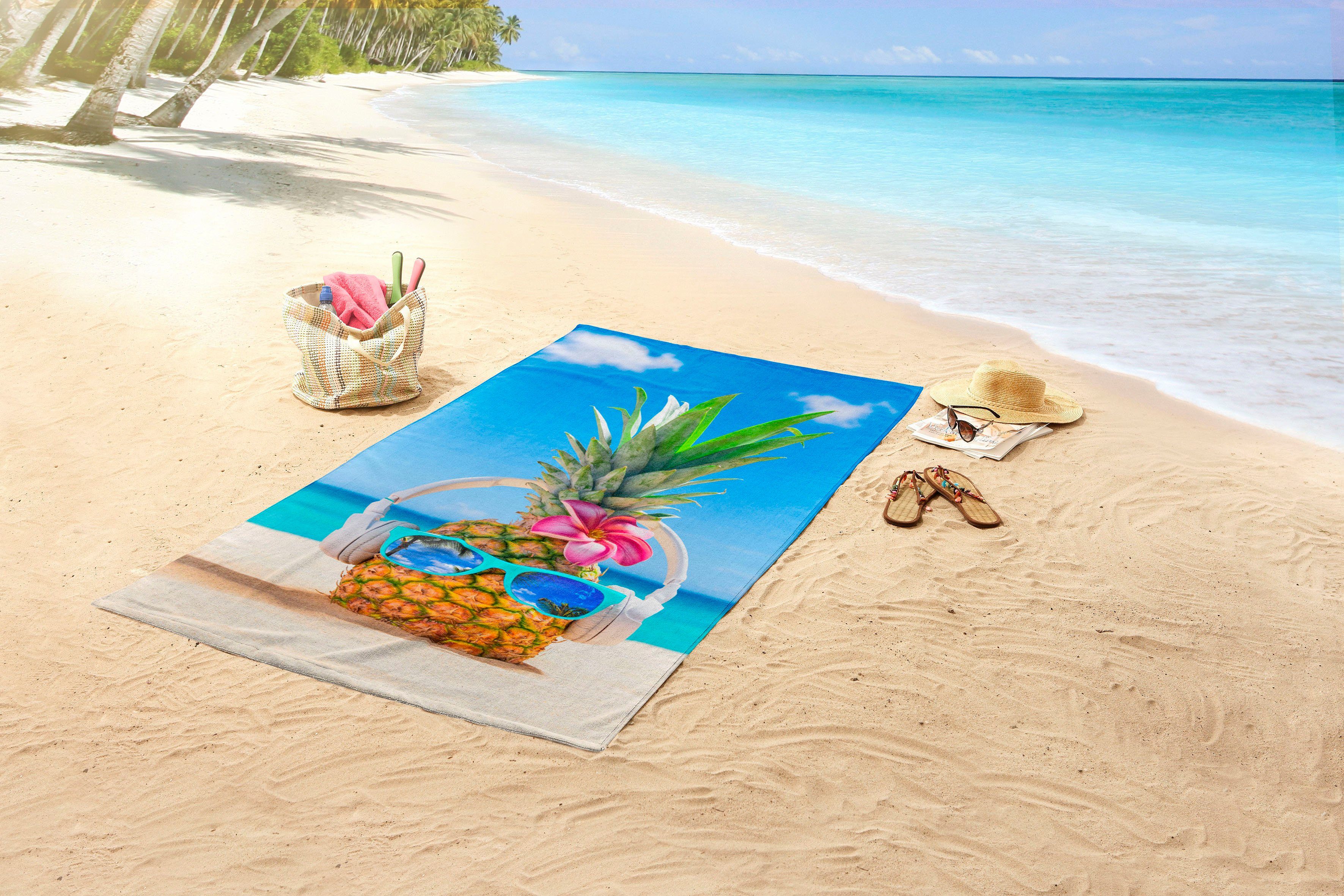 good morning Strandtuch Pineapple, Microfaser (1-St), günstig online kaufen