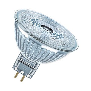 Osram LED-Leuchtmittel MR16 Glas Reflektor 5er-Set 4,9W = 35W GU5,3 12V 350lm 36° Ra>90 2700K, warmweiß, Dimmbar