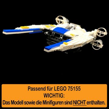 AREA17 Standfuß Acryl Display Stand für LEGO 75155 Rebel U-Wing Fighter (verschiedene Winkel und Positionen einstellbar, zum selbst zusammenbauen), 100% Made in Germany