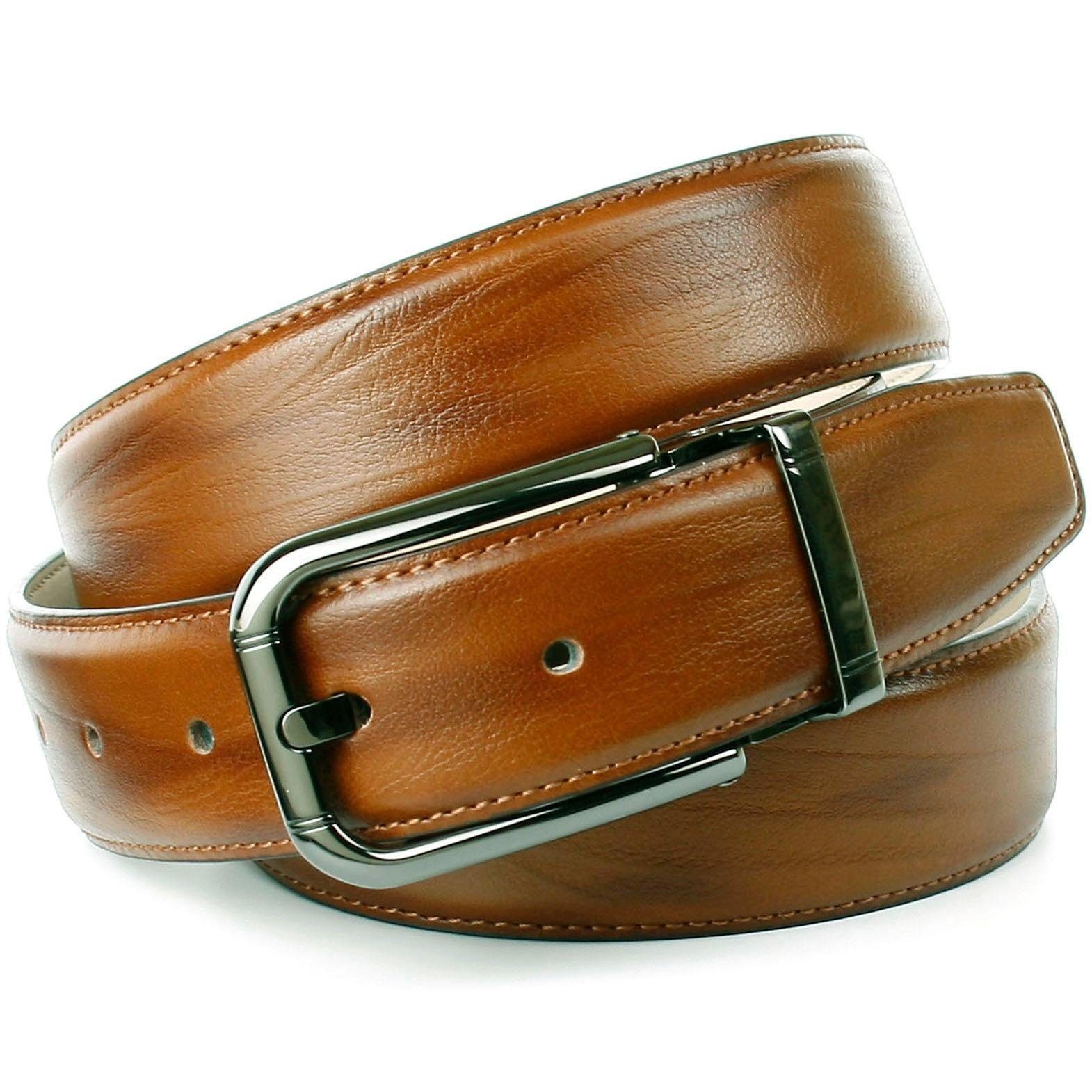 Anthoni Crown Ledergürtel in angesagter Cognac günstig online kaufen