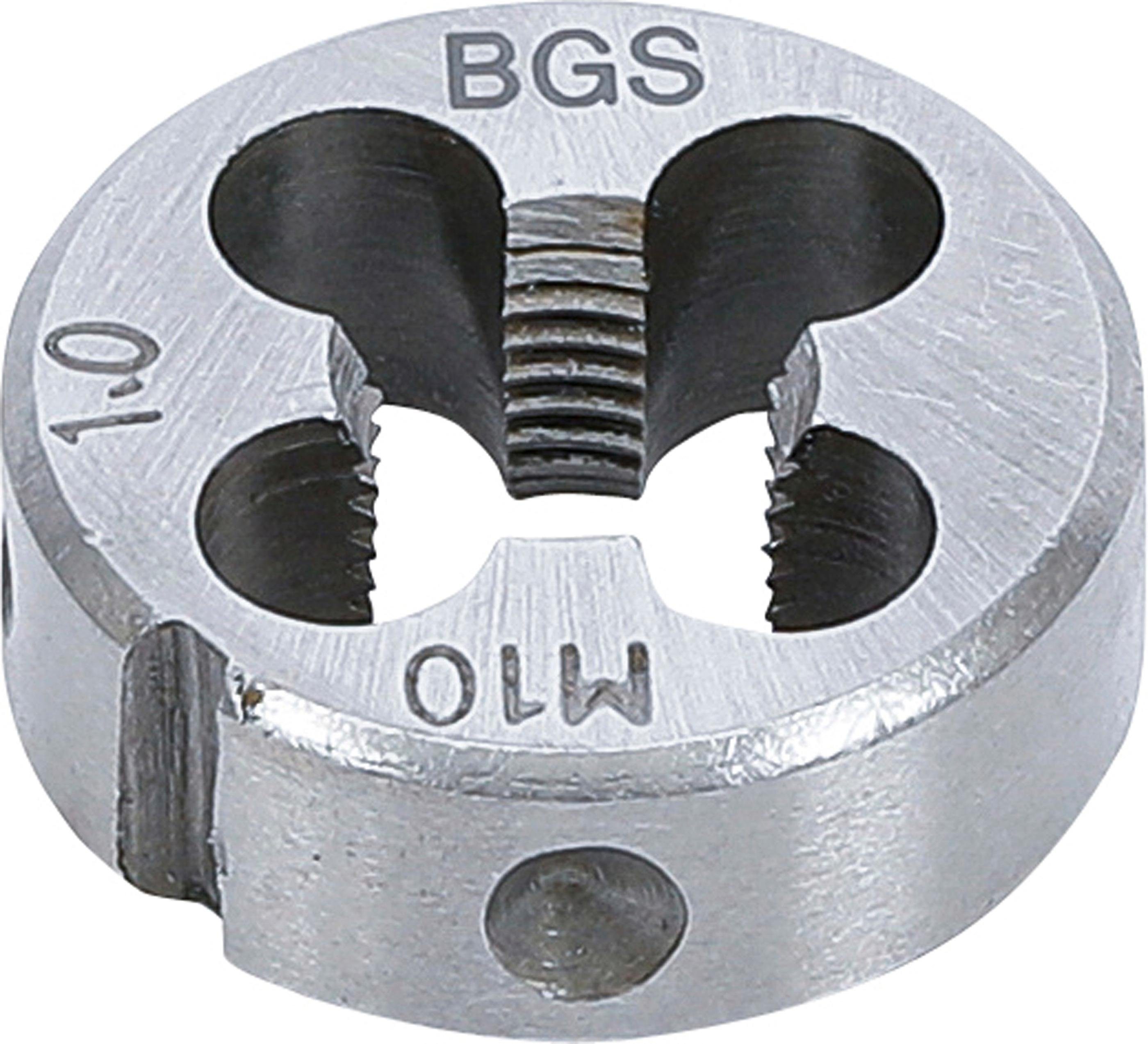 BGS technic Gewindeschneideisen Gewindeschneideisen, M10 x 1,0 x 25 mm